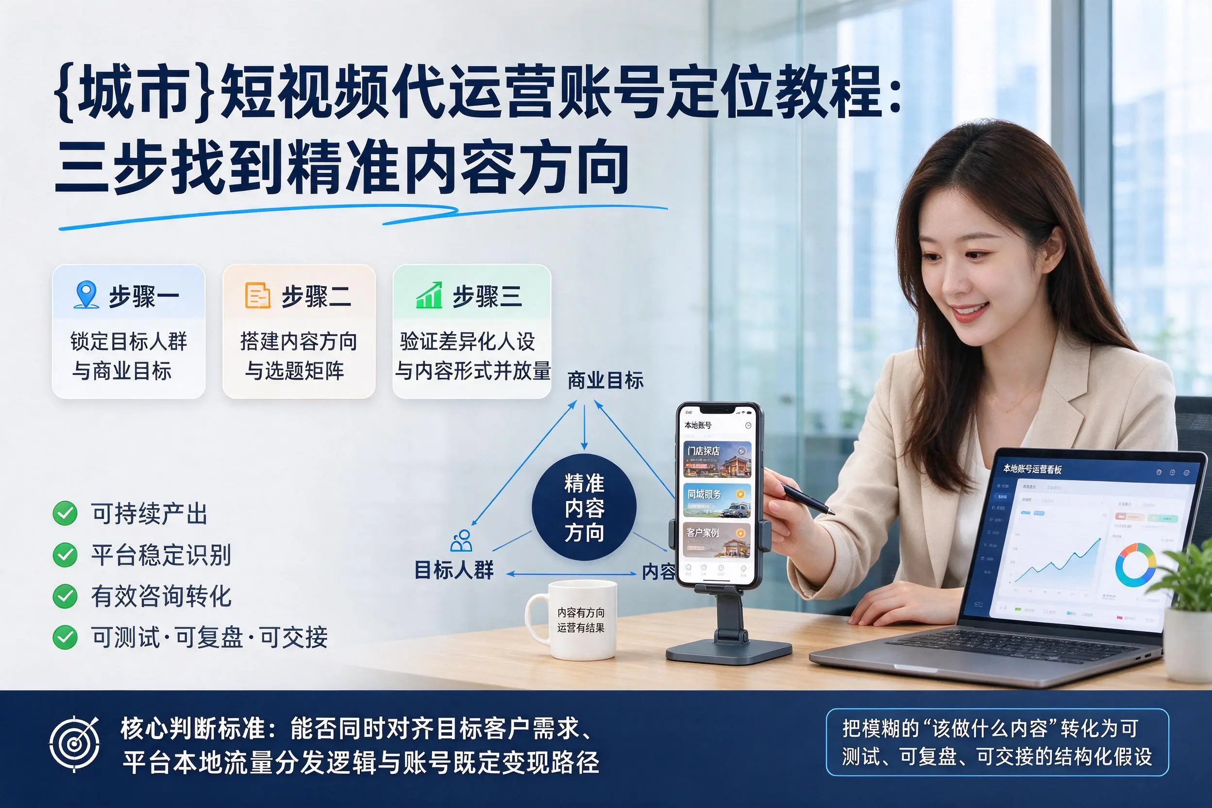 河源短视频代运营账号定位教程：三步找到精准内容方向