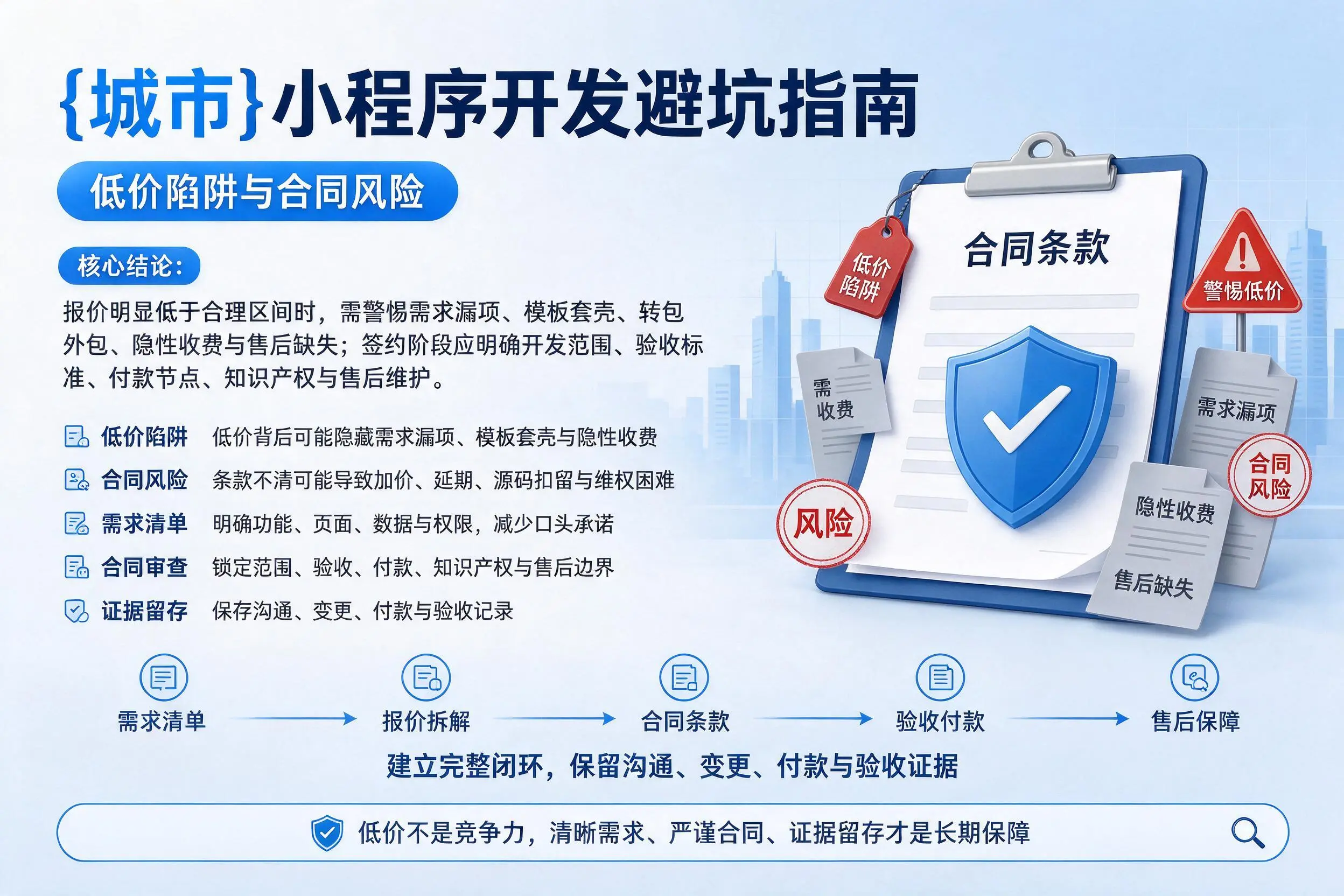 河源小程序开发避坑指南：低价陷阱与合同风险