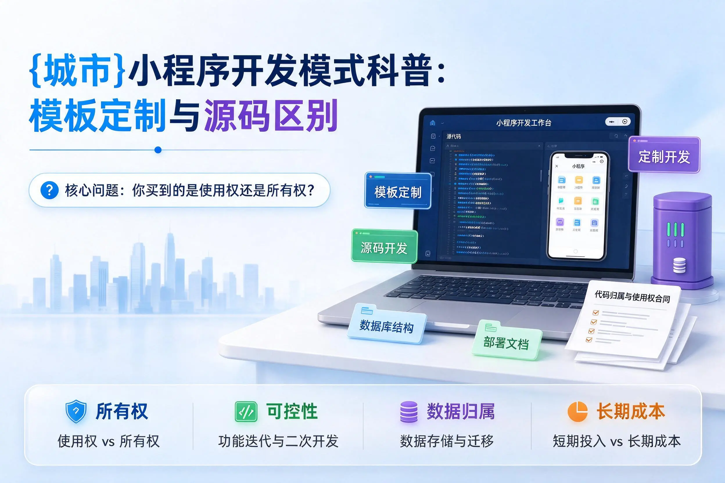 河源小程序开发模式科普:模板定制与源码区别