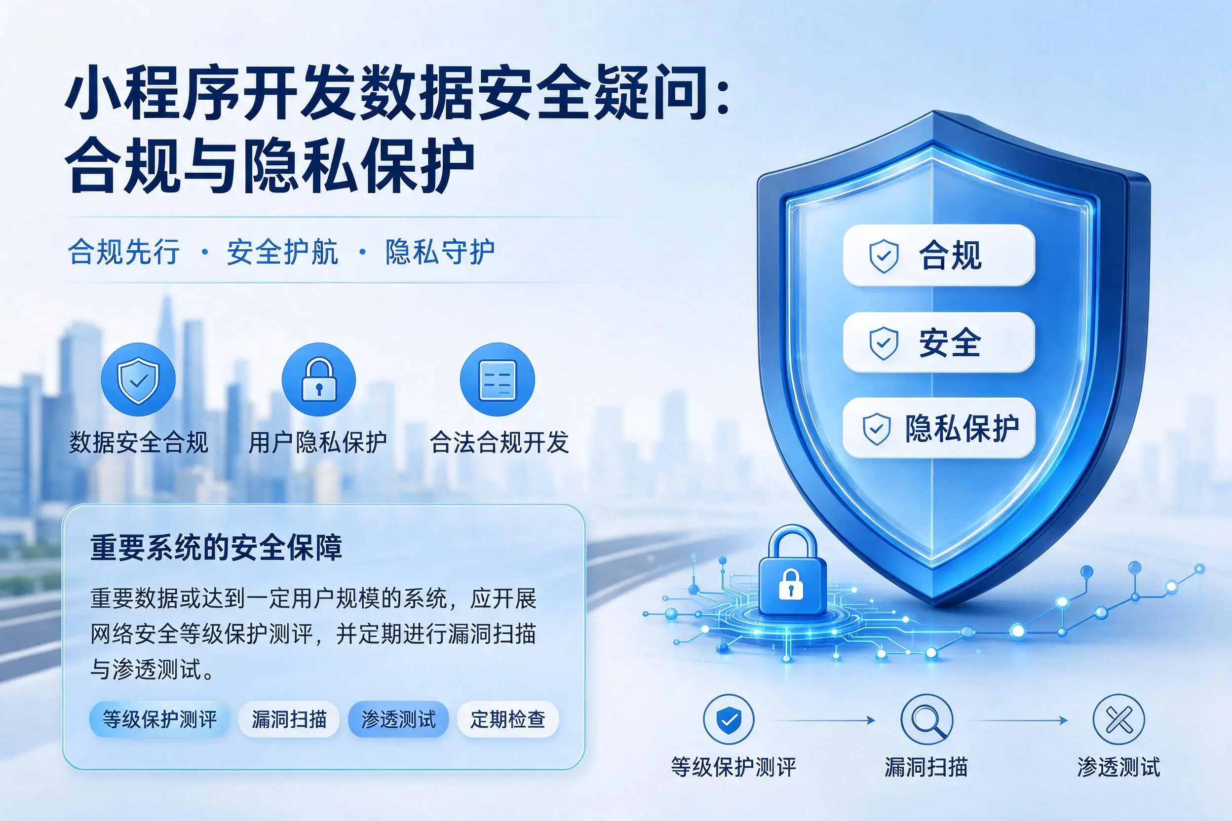 河源小程序开发数据安全疑问:合规与隐私保护