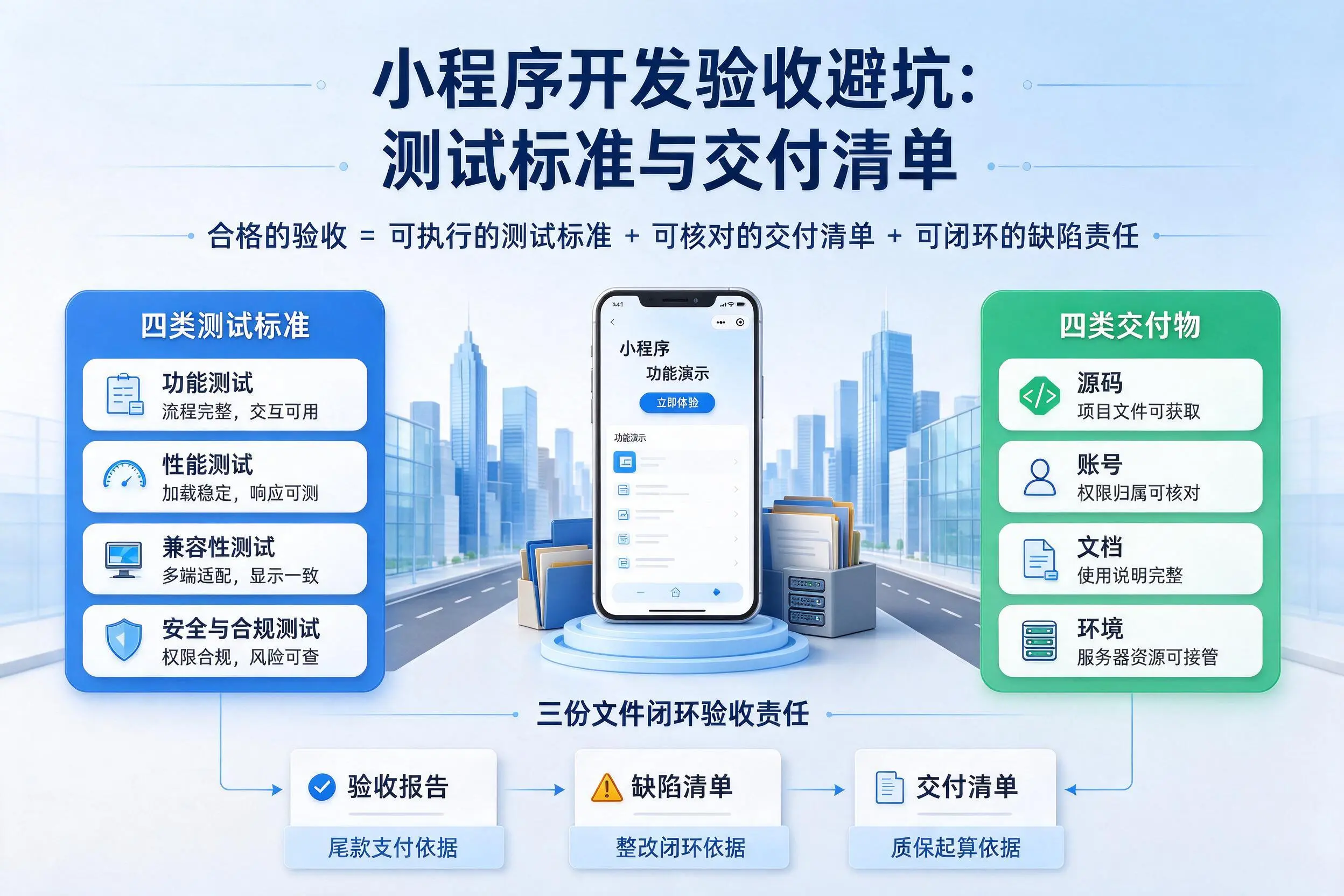 河源小程序开发验收避坑：测试标准与交付清单