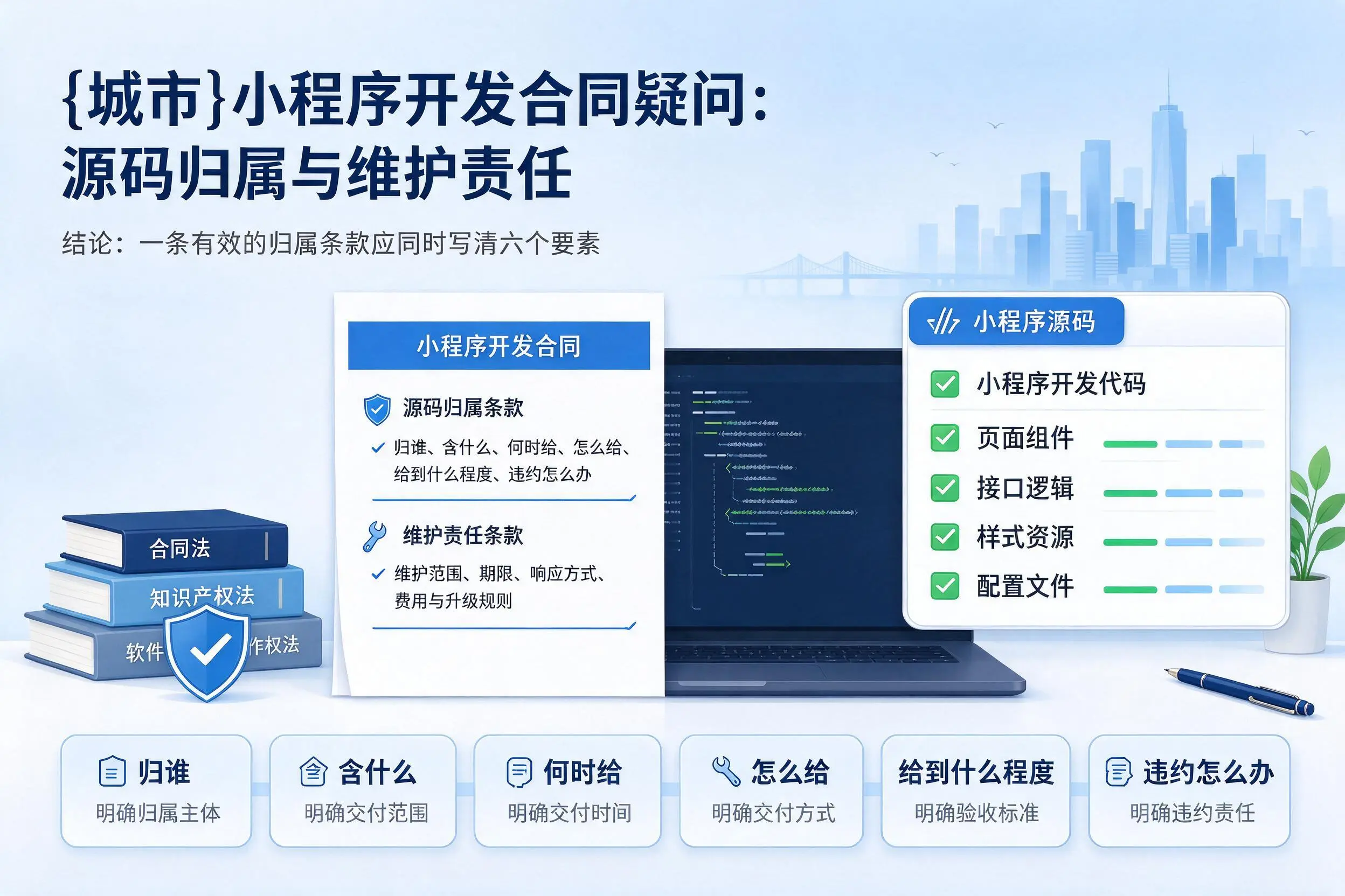 河源小程序开发合同疑问：源码归属与维护责任