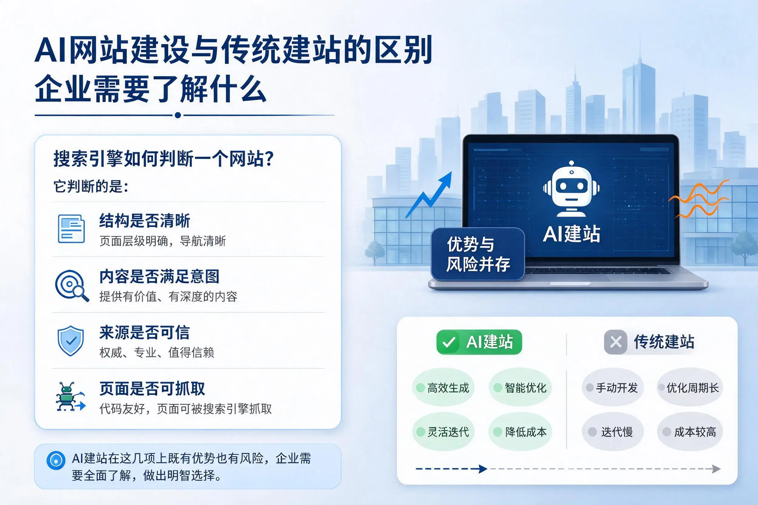 AI网站建设与传统建站的区别，河源企业需要了解什么