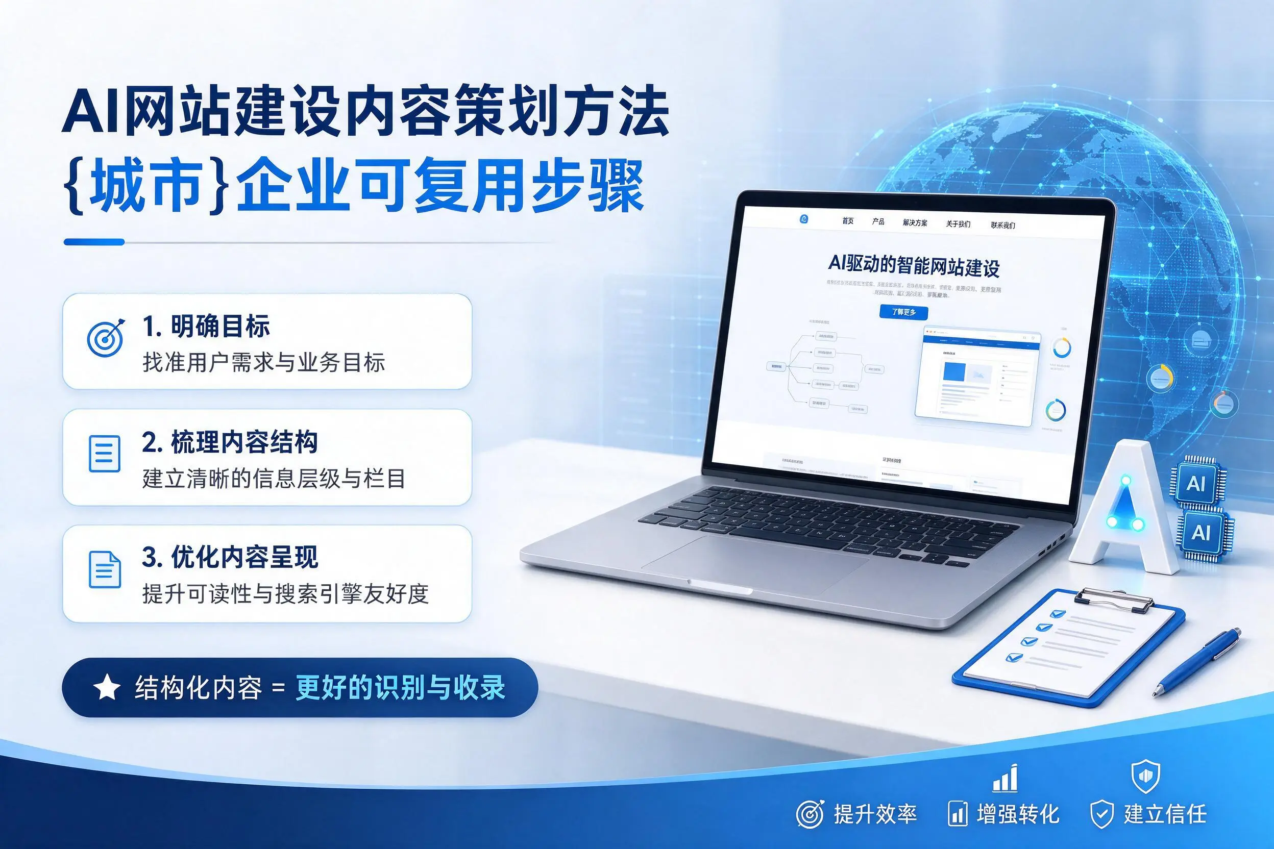 AI网站建设内容策划方法，河源企业可复用步骤