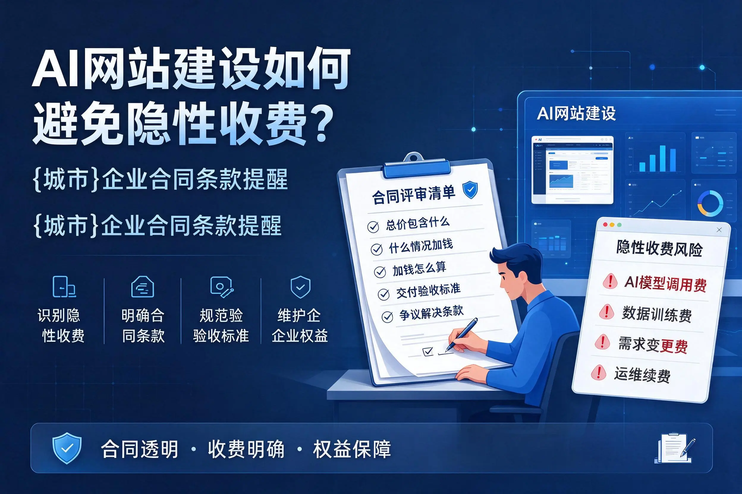 AI网站建设如何避免隐性收费?河源企业合同条款提醒