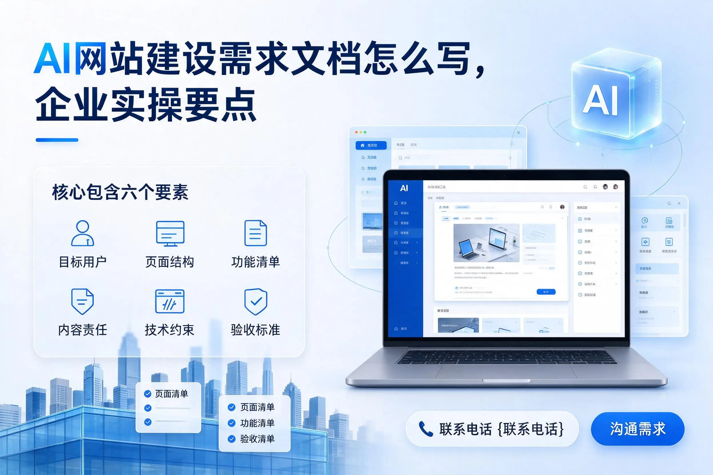AI网站建设需求文档怎么写，河源企业实操要点